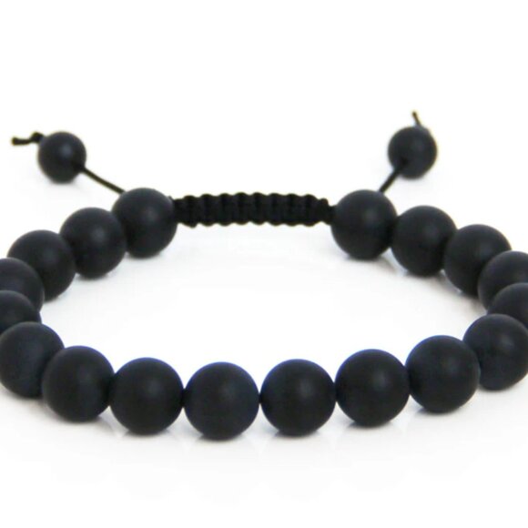 Handmade Lava Bead Bracelet: Natural Stone Adjustable Bracelet - NEW - Picture 1 of 4